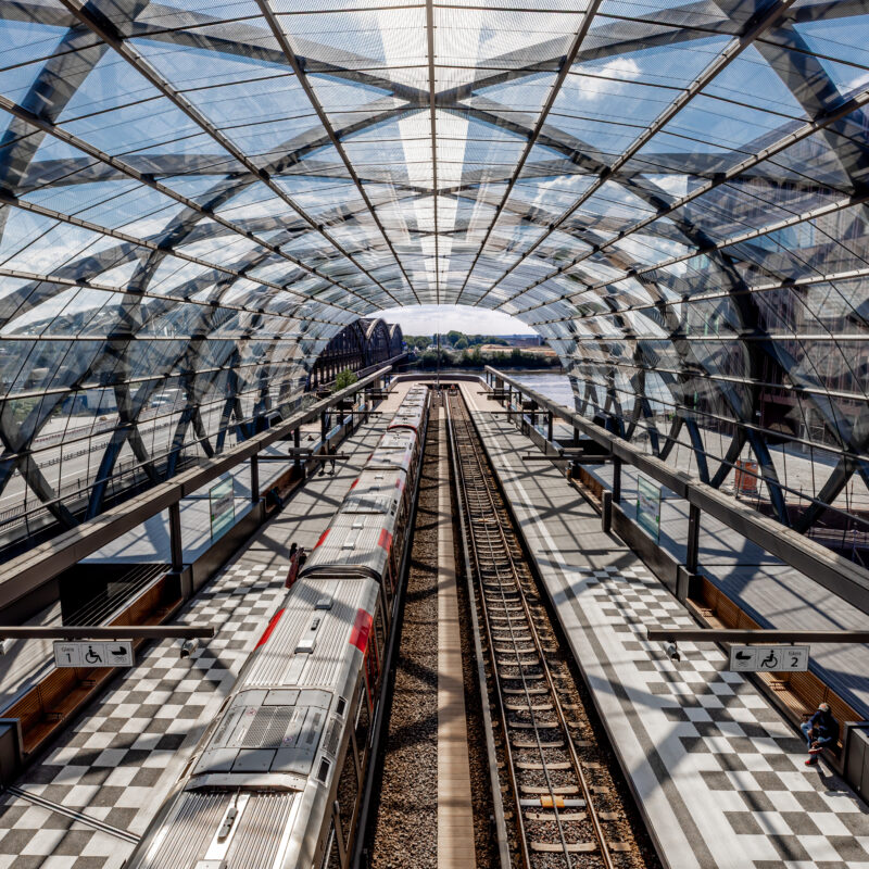 S-Bahnhof an den Elbbrücken, Hamburg, Deutschland