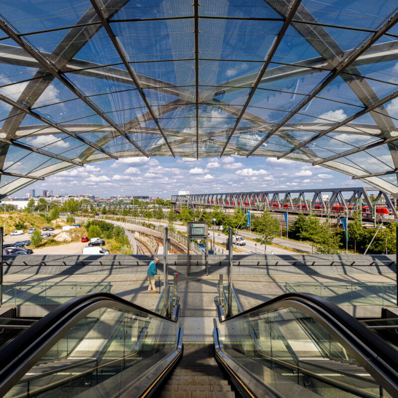 S-Bahnhof an den Elbbrücken, Hamburg, Deutschland